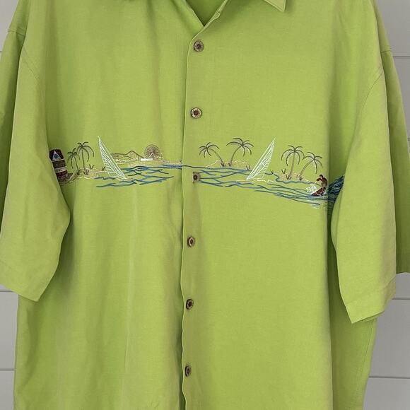 Bamboo Cay Embroidered Men’s Shirt Size L - Picture 2 of 5